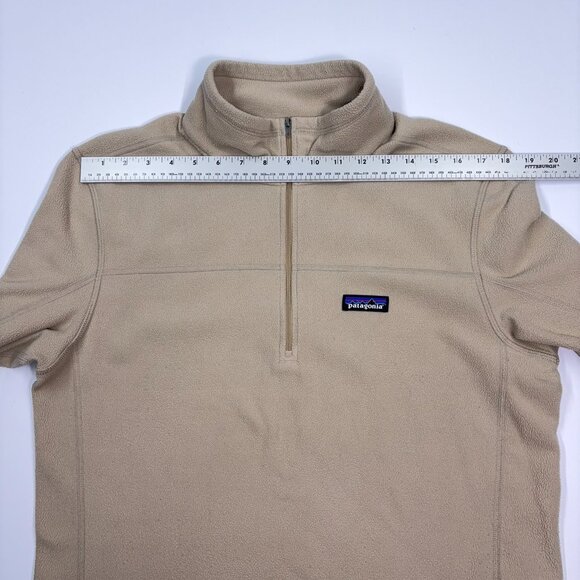 Patagonia Men's 1/4 Zip Fleece Pullover Jacket Tan - Size Medium - Picture 5 of 7